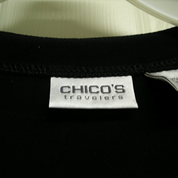 Chico's "Traveler's" Black Top (Size 0) - Picture 3 of 4